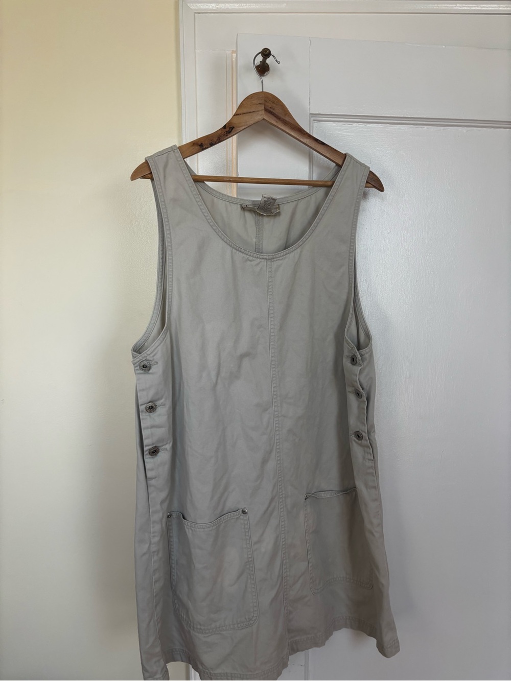 Express Cream Sleeveless Utility Midi Dress